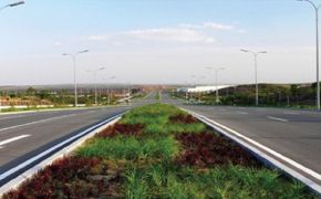 2011年承建的大陆新区市政东片区新村１、4路北段道路工程